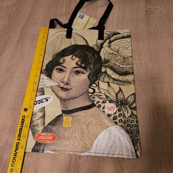 Trader Joe’s reusable Bag Crew Member Jolene & Joni Home Cooking NEW WITH TAGS - Picture 4 of 4